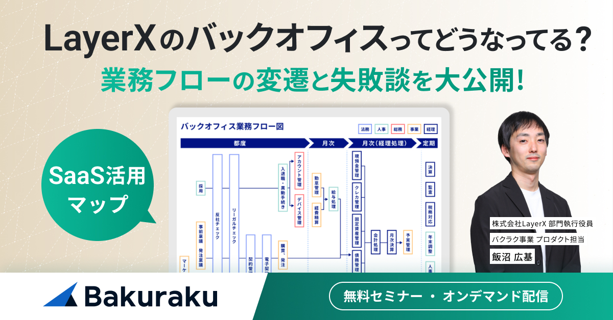 【SaaS活用マップ】LayerXのバックオフィスってどうなってる？